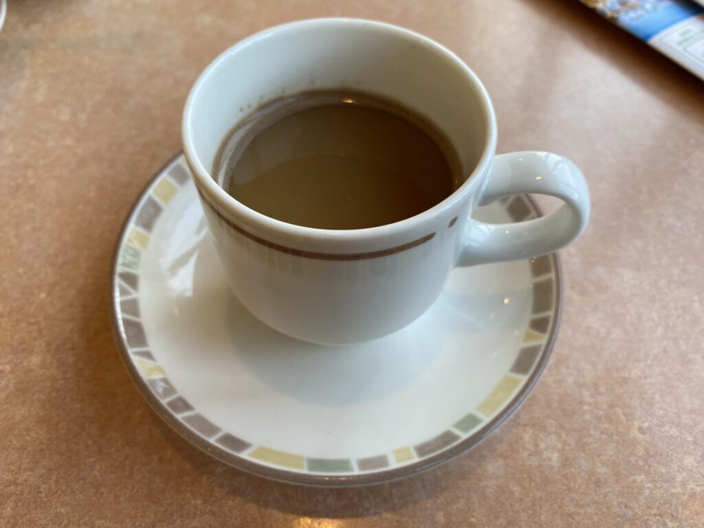 サイゼリヤのコーヒー。ドリンクバーで飲めます。