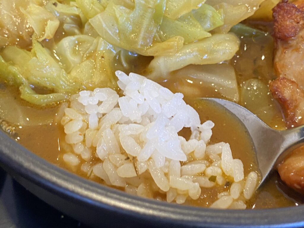 スープカレーの食べ方は、ライスをスープに付けて食べる方法があります。