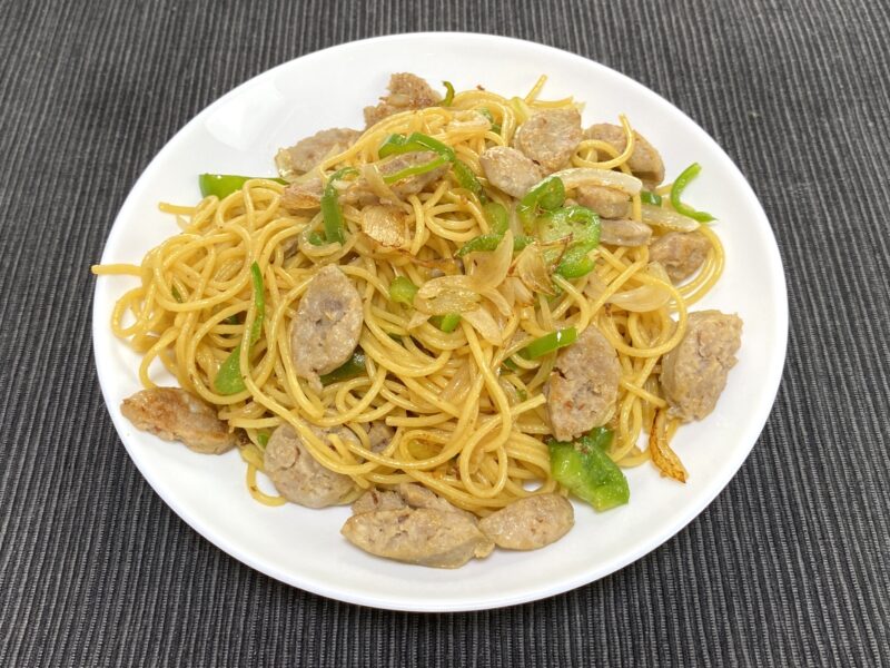 業務スーパー「こだわり生フランク」を使ったバター醤油スパゲッティ