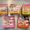 東京拉麺シリーズ5種類を並べた写真。チキン・カレー・トムヤンクン・エビ塩とんこつ・ピリ辛にんにくのパッケージが並んでいる。