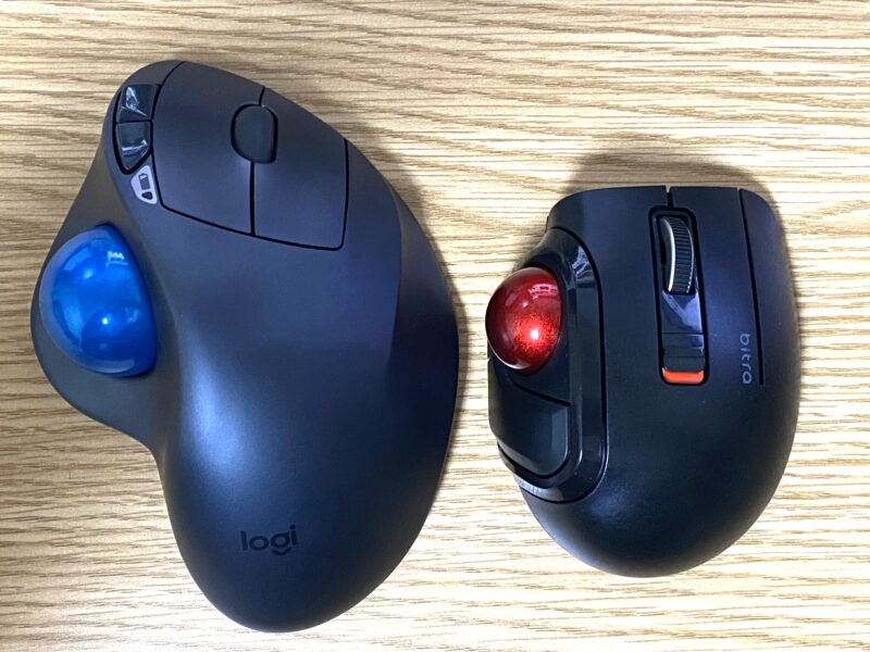 トラックボール（ロジクール製とエレコム製）はエネループで操作可能