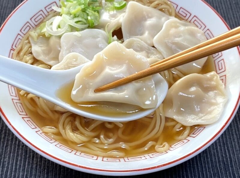 業務スーパー 美味しい海老餃子 ラーメンスープ もちもち 醤油 相性抜群