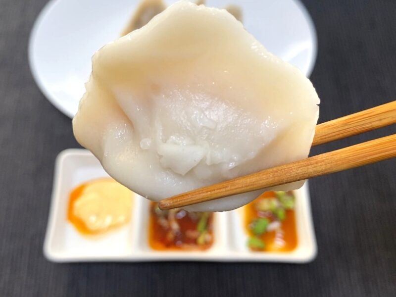 業務スーパー 美味しい海老餃子 茹で調理 タレ 餃子のタレ 豆板醤 マヨネーズ