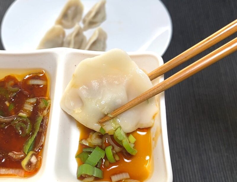 業務スーパー 美味しい海老餃子 餃子のタレ 酢醤油 もちもち