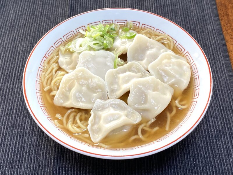業務スーパー 美味しい海老餃子 ラーメン ワンタン風 醤油ラーメン 水餃子