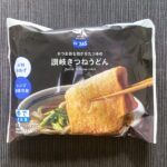 コスモスPB『ON365 讃岐きつねうどん』パッケージ全体。大判おあげ・かつお節つゆの冷凍うどん・税込158円